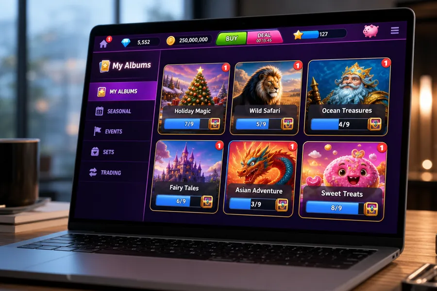 Collection SlotoCards et coffres virtuels
