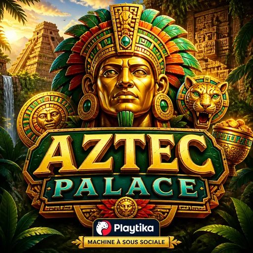 Preview of the Aztec Palace game with Aztec temple and game logo