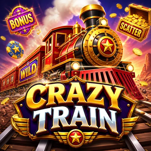 Thumbnail of the Crazy Train game with fast locomotive and integrated logo