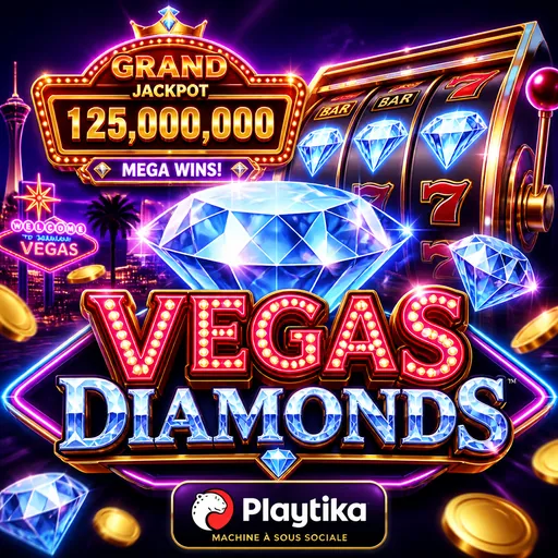 Image of the Vegas Diamonds game with Las Vegas atmosphere and clear title
