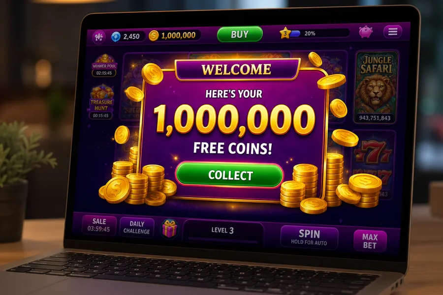 Welcome bonus 1,000,000 free chips